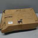 Calming Dog Bed for Medium Dogs,All-Season Leather,Non-Slip One-Key Detachable Washable Dog Bed for Small Dogs Cat Pet Beds with Sides and Cover (White, Medium)