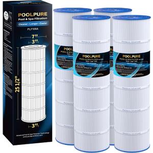 POOLPURE C4030 Filter Replaces Hayward CX880XRE, Pleatco PA106-PAK4, Ultral-A1, Unicel C-7488, Filbur FC-1226, FC-6430, Hayward SwimClear C4020, C4025, C4030, 4 X 106 sq. ft. Filter Cartridge 4 Pack