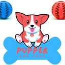 Dog Enrichment Puzzle Treat Ball  Interactive Chew Toy & Slow Feeder for Mental Stimulation, Training, Dental Health & Fetch, Durable BPA-Free Toy for Dogs, Large, 2-Pack (Red & Blue)