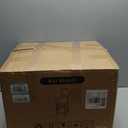 Bar Stools, 25 Inch Metal Counter Height Barstools Set of 2, Faux Leather Round 360 Swivel Bar Chairs with Backrest, Modern Swivel Bar Stool for Kitchen Island, Black