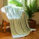 Plush Fleece Throw Blanket for Couch and Bed, Fluffy Fuzzy Cozy Lightweight Soft Blankets All Season Use (40x50 Inches,Aqua)