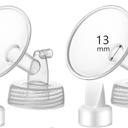 Momstouch 13mm Flange and Duckbill Valve Compatible with Spectra S1 S2 9 Plus Breastpump Replacement to Spectra Pump Parts, Not Original, Replace Accessories.
