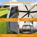 Screen Tent with Floor Outdoor Camping Tent, Screen Houses for Patios Backyard 540 Degree Fully Transparent Non Dead Corner Gazebo (10 'x10')