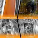 Headlights Pair for 07-14 Chevy Avalanche/Suburban, 08-13 Tahoe
for 07-14 Chevy Suburban 1500/2500 LS/LT/LTZ;08-13 Tahoe Hybrid; 12-14 Tahoe SSV Clear Lens Chorme Housing Amber Reflector