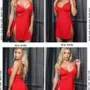 Avidlove Women Lingerie Lace Chemise Sexy Nightgown Modal Babydoll Side Slit Sleepwear (Red)