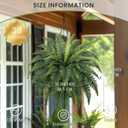 FOREST PRINCE 35" Ferns Artificial Bush Plants Large, 2 Artificial Boston Ferns with 39 Fronds for Outdoors Home Decor