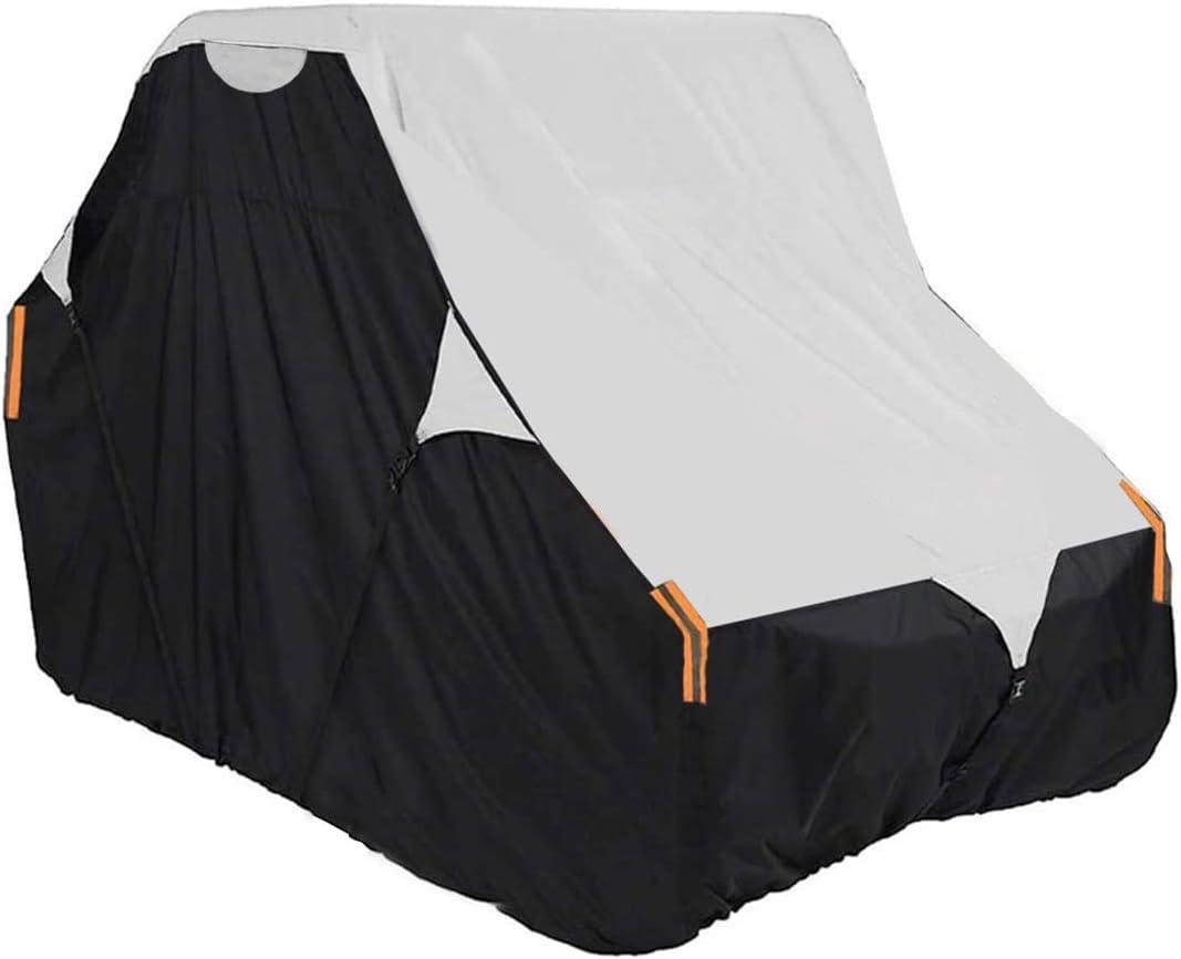 UTV Cover with Heavy Duty 420D Oxford Fabric, Side by Side UTV Cover Protects from Rain, Hail, Leaves and UV, XL 134x70x75 Utility Vehicle Storage Cover Fit Polaris Can-Am Defender