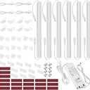 Litever Under Cabinet LED Lights Kit Dimmable by AC inWall Dimmer. Plug or Direct Wire LED Driver. Super Bright Linkable Lighting Strip for Kitchen Cabinets Counter. 35W 2000 Lumen. Warm White 3000K
