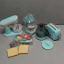 Shemira Play Kitchen Accessories, Play Kitchen Appliances Toy Set with Coffee Maker, Blender, Mixer, Toaster, Kids Kitchen Playset, Toys for 3 4 5 6 7 8 Year Old Girls, Birthday Gifts for Girls (Green)