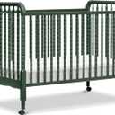 Davinci Jenny Lind 3-in-1 Baby Crib Convertible to Toddler Bed, Daybed - Easy to Assemble - GREENGUARD Gold Certified - 4 Adjustable Mattress Heights, Conversion Kit Sold Separately - Forest Green, 54.8"L x 29.3"W x 41.3"H