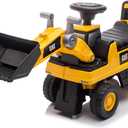 Best Ride On Cars CAT Front Loader Push Car – Licensed Caterpillar Ride-On Digger Toy for Kids with Rotating Bucket & Under-Seat Storage – Construction Vehicle for Toddlers, Small