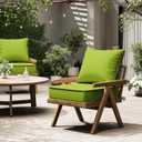Outdoor Seat Cushions 22×24, Waterproof, for Patio Sofa Chairs, Grass Green