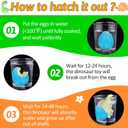 30PCS Large Hatching Dinosaur Eggs for Dinosaur Birthday Party Favors for Kids 3-5 4-8 Valentine Goodie Bag Stuffers Classroom Prizes Bulk Treat Stuff Novelty Grow in Water Dino Eggs with Toys Inside