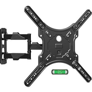ELIVED TV Wall Mount for Most 26-60 Inch TVs, Swivel and Tilt Full Motion TV Mount with Single Stud Perfect Center Design, Wall Mount Bracket Max VESA 400x400mm, Corner Mount Holds up to 77 lbs.