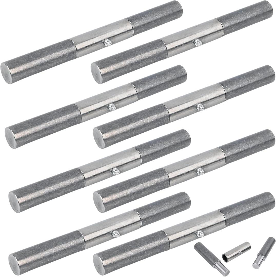 Mindoub 4-Pack 10" Weld-On Trailer Ramp Hinges - Heavy-Duty Zinc-Plated Steel, Greasable Design with 3/4" Detachable Pin - 500 lbs Capacity for Cargo/Utility/Lawn Trailers, Swing Gates, Dump Doors