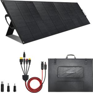 400W Portable Solar Panel for Power Station Generator,400 Watt Foldable Solar Panel Charger with MC4 Output,3-in-1 DC Connector,23.5% High Efficiency for Outdoor Camping RV Travel (400W)