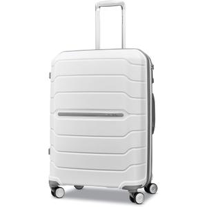 Samsonite Freeform Hardside Expandable with Double Spinner Wheels, White, Checked-Medium 24-Inch