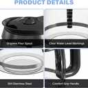 12-Cup Coffee Pot Replacement Carafe Compatible with Ninja Coffee Brewer Maker Models CE251 CE201 CE201C CE200 CE200C Model# XGLSLID200