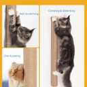 Aechonow 34" Cat Scratching Post on Wall for Large Cats, Wall Mounted Wood Cat Scratcher Furniture for Indoor Cats, Tall and Sturdy Corner Climbing Pole
