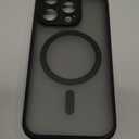 TOCOL Magnetic for iPhone 15 Pro Case, Upgraded Full Camera Protection, Compatible with Magsafe, Drop Protection, Translucent Matte Back Phone Cover 6.1-Inch (Black)