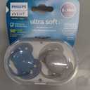 Philips AVENT Ultra Soft Pacifier, 6-18 months, Blue and Grey, 2 Pack