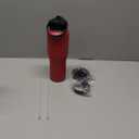 HYDROWION Water Bottle Stainless Steel, Vacuum Insulated Leak Proof Tumbler 32oz with Straw Lid, Spout Lid and Flex Cap(Cold for 48 Hrs, Hot for 24 Hrs), Fit in Any Car Cup Holder, Red