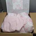 Laura Ashley - Twin XL Comforter Set, Reversible Cotton Bedding with Matching Sham, Medium Weight for Year Round Use, Oeko-Tex Certified, Dorm Essentials, Coquette Room Decor (Delphine Mauve Pink)