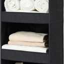 GRANNY SAYS 3-Shelf Hanging Closet Organizer, Collapsible Closet Hanging Shelves, Nursery Hanging Organizer, Black, 29 " H X 12" W X 12" D, 1-Pack