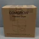 Comgrow 3D Printer Filament Dryer Box, Comgrow 3D Filament Storages, Keeping Filaments Dry During 3D Printing, Compatible with 1.75mm/2.85mm PLA ABS Material, Filament Dehydrator, Spool Holder (Transparent)