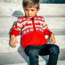 Toddler Boys Christmas Sweater Kids Knitted Cardigan Winter Zipper Outfits Top