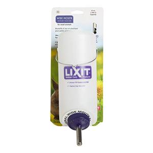 Lixit Small Animal Wide Mouth BPA-Free Water Bottle, 32 Oz, Translucent