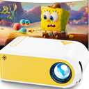 KSAN Mini Projector, Projector with WiFi and Bluetooth, 1080P Support Movie Projector with Built-in Speaker, Compatible with Smartphone, HDMI, USB, AV, Fire Stick, PS5 for Home, Bedroom, Outdoor Use