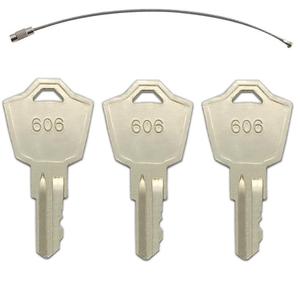 3PCS 606 Ignition Keys  Replacement Metal Scooter Keys Compatible with Rascal & Liteway Mobility Scooters, Spare Starter Keys