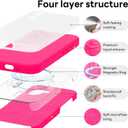Vooii Magnetic for iPhone 17 Case, Compatible with Magsafe (Premium Liquid Silicone) (Integrated Camera Control Button) Full Body Protective Anti-Scratch Microfiber Lining 6.3", Hot Pink
