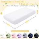 Entisn 2 Pcs Kids Air Mattress Fitted Sheets Only, 34.5x62x7 Inch Microfiber Toddler Inflatable Mattress Sheets for Kids, Sleepovers, Camping Trips and Party Accommodations (White)
