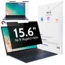 Magnetic Laptop Privacy Screen 15.6 inch for 16:9 Computer Monitor, 15" Removable Anti Glare Protector Blue Light Filter Shield Compatible with Lenovo Hp Dell Acer Asus Thinkpad Envy Xps