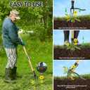 BellaJoyz Weeder - Stand Up Weed Puller Tool with Long Handle - Real Bamboo & 4-Claw Steel Head Weeder Tool, Weeding Tool Weed Remove Tool for Lawn/ Yard, Easily Remove Weeds Without Bending or Kneeling