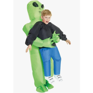 Morph Kids Inflatable Alien Costume, Blow Up Alien Outfit for Children, Abducted by Aliens Dress Up Costume, One Size