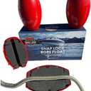 Snap Lock Rope Float – Patented No-Untie 2-Piece Split Ring Buoy – Heavy Duty Marine Grade Marker for Mooring, Crab Traps & Pool Divider Rope (Fits 3/8" to 1" Line)