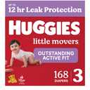 Huggies Size 3 Diapers, Little Movers Baby Diapers, Size 3 (16-28 lbs), 168 Count (6 Packs of 28)