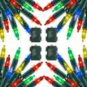 TW SHINE Battery Operated Christmas Lights, 4 Pack Total 200 LED 64 FT Battery Operated String Lights with 8 Modes, Xmas Lights for Outdoor Indoor Wedding Party Home Decorations, Multi Color