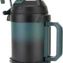 Hydraful Gallon Jug, 128oz Large Insulated Stainless Steel Sports Water Jug, Large Triple Wall Vacuum Insulation Water Bottle-Keeps Cold up to 48 Hrs-Sweat Proof,for Gym, Hiking & Camping (Samurai Cyan)