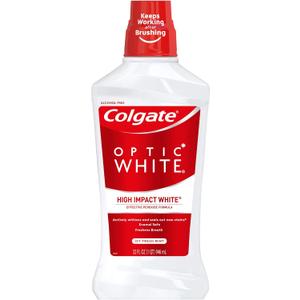 Colgate Optic White Whitening Mouthwash, Fresh Mint - 946mL, 32 Fluid Ounces