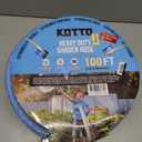 Kotto 100ft Heavy Duty Garden Hose, 5/8" All-Weather Water Hose with Crush-Resistant Brass Fittings, 600 PSI Burst Proof, Kink & Leak Resistant, Blue