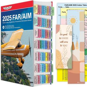 FAR AIM 2025 Index Tabs for Private Pilot, Upgraded Complete Tabs for Far/Aim 2025, Include 93pcs Tear-Resistant Color-Coded and Laminated Tabs with Bookmark and Placement Template FAR AIM 2025 Index Tabs for Private Pilot, Upgraded Complete Tabs for Far/Aim 2025, Include 93pcs Tear-Resistant Color-Coded and Laminated Tabs with Bookmark and Placement Template