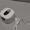 45kHz Ultrasonic Retainer Denture Cleaner Machine, Fast Cleaning for Aligners, Mouth Guards, Braces, Toothbrush Heads & Jewelry, 200ML Dental Cleaning Pod, 4 Modes & Digital Timer (White)