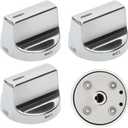 W11122880 Range Knob Compatible with Whirlpool Gas Ranges WFG520S0, WFG745H0, WFG770H0, Replace W10862482Whirlpool Gas Range Parts Cooktop Control Knobs 4 Pcs