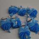 Cute Shark Kids Bath Loofahs Balls for Baby Girls Boys Mesh Shower Ball Pouf Exfoliating Bath Sponge Body Cleaner Bath Accessories (Blue Shark), 7 Pack