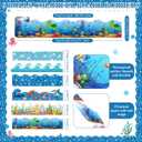 Tenceur 98.5 ft Bulletin Board Border Classroom Decor, Ocean