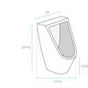 Voltaire Waterless Urinal in White